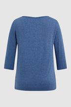 Solid Asymmetrical Wrap V Neck Half Sleeve T-Shirt