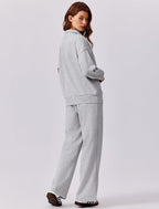 🎄 CHRISTMAS PROMOTION—2 Piece Sets for Women 2025 Winter Outfits Sweatsuit | Oversized Sweatshirt & Wide Leg Sweatpants | Matching Set Tracksuit