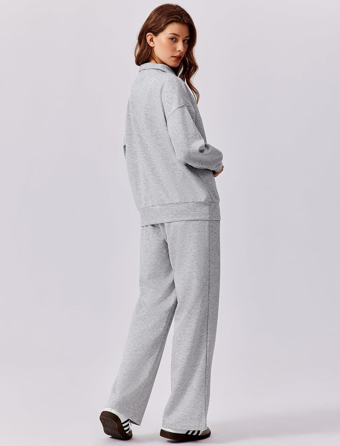 🎄 CHRISTMAS PROMOTION—2 Piece Sets for Women 2025 Winter Outfits Sweatsuit | Oversized Sweatshirt & Wide Leg Sweatpants | Matching Set Tracksuit