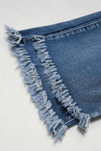 Wash Raw Hem Ripped Mid Rise Crop Barrel Leg Jeans