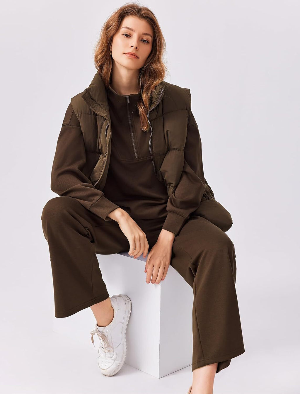 🎄 CHRISTMAS PROMOTION—2 Piece Sets for Women 2025 Winter Outfits Sweatsuit | Oversized Sweatshirt & Wide Leg Sweatpants | Matching Set Tracksuit