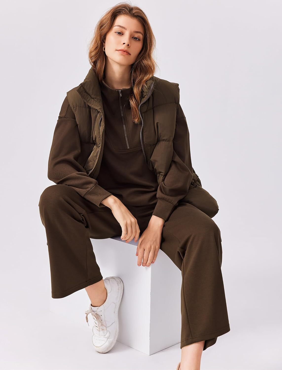 🎄 CHRISTMAS PROMOTION—2 Piece Sets for Women 2025 Winter Outfits Sweatsuit | Oversized Sweatshirt & Wide Leg Sweatpants | Matching Set Tracksuit