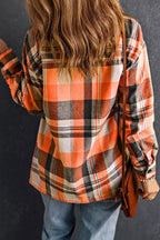 Plaid Pattern Patch Pocket Button Front Shirt