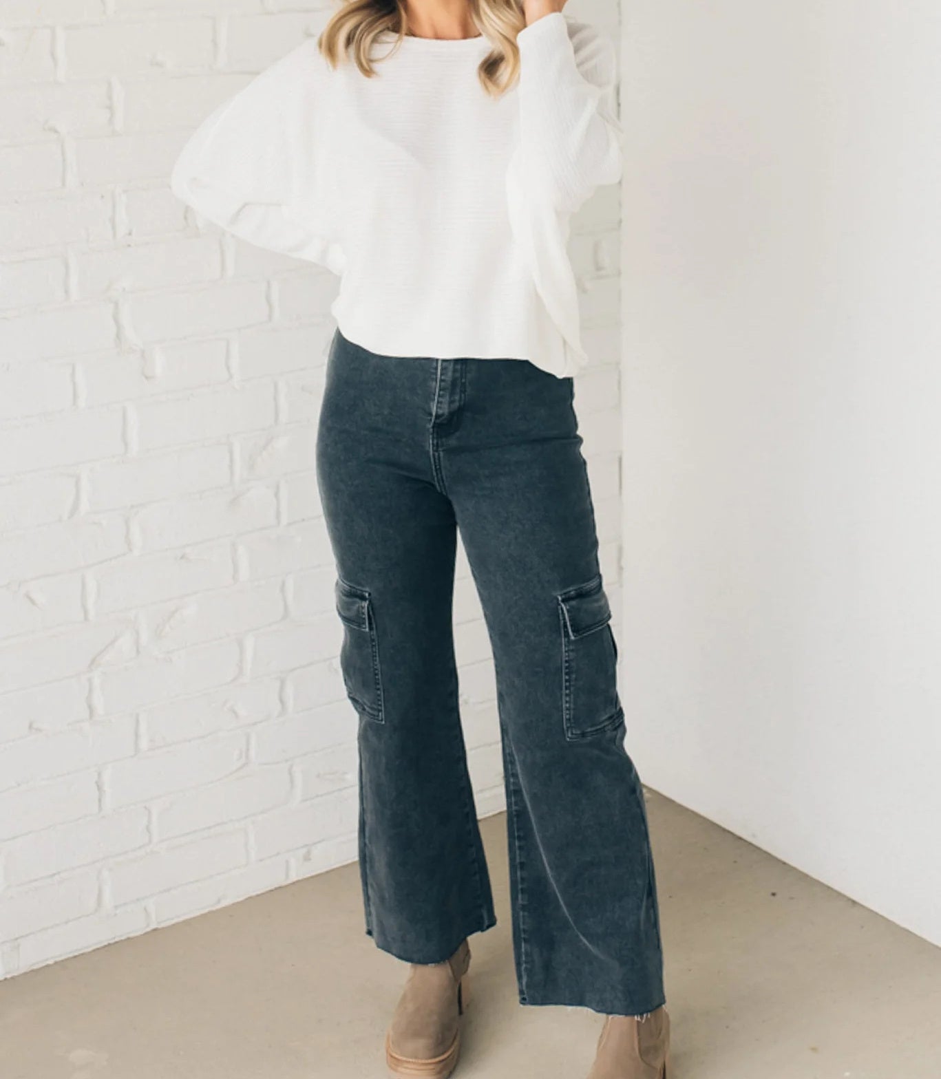 ✨Women's Ribbed Batwing Sleeve Top