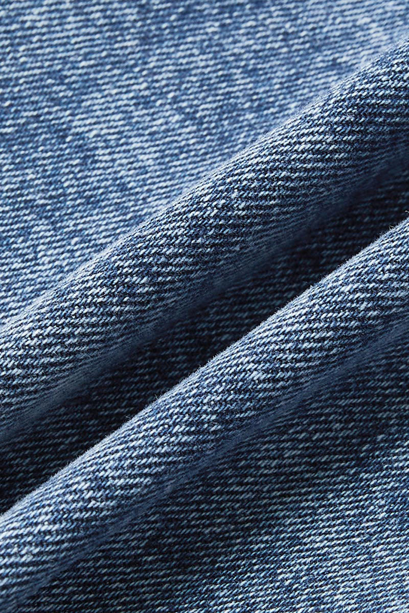 Raw Hem Ripped Mid Rise Straight Leg Crop Jeans