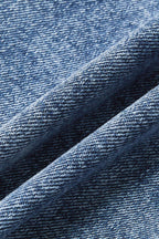 Raw Hem Ripped Mid Rise Straight Leg Crop Jeans