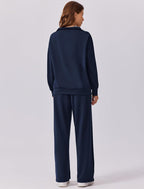 🎄 CHRISTMAS PROMOTION—2 Piece Sets for Women 2025 Winter Outfits Sweatsuit | Oversized Sweatshirt & Wide Leg Sweatpants | Matching Set Tracksuit