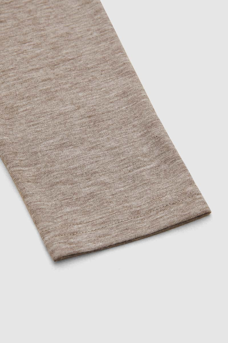 Asymmetrical Button Decor V Neck Long Sleeve T-Shirt