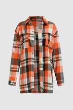 Plaid Pattern Patch Pocket Button Front Shirt