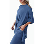 Women's Comfortable Pajamas, Two-Piece Home Wear, Wide-Leg Pants And Casual Soft Suits