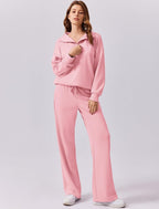 🎄 CHRISTMAS PROMOTION—2 Piece Sets for Women 2025 Winter Outfits Sweatsuit | Oversized Sweatshirt & Wide Leg Sweatpants | Matching Set Tracksuit