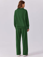 🎄 CHRISTMAS PROMOTION—2 Piece Sets for Women 2025 Winter Outfits Sweatsuit | Oversized Sweatshirt & Wide Leg Sweatpants | Matching Set Tracksuit