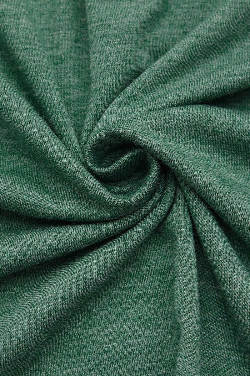 Button Front Scallop Hem Notched Neck Long Sleeve T-Shirt