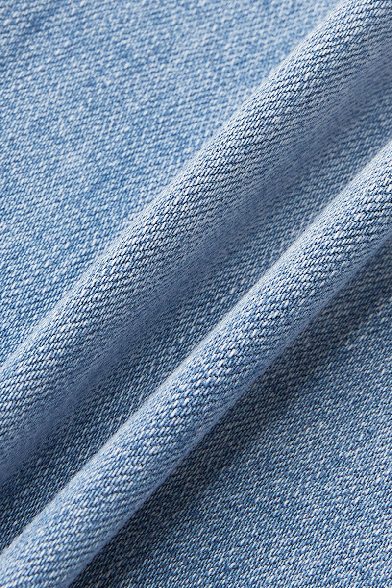 Tribal Embroidery Raw Hem Mid Rise Straight Leg Crop Jeans