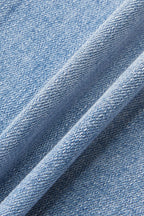 Tribal Embroidery Raw Hem Mid Rise Straight Leg Crop Jeans