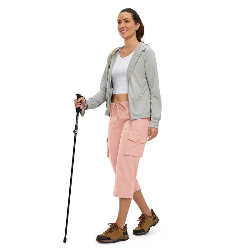Women’s Cargo Capri Lightweight Quick Dry Hiking Shorts with 6 Pockets