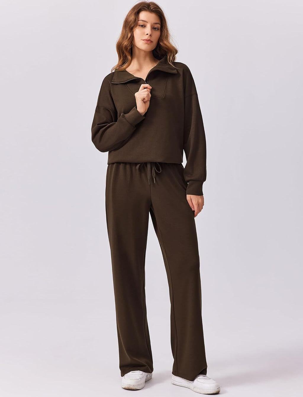 🎄 CHRISTMAS PROMOTION—2 Piece Sets for Women 2025 Winter Outfits Sweatsuit | Oversized Sweatshirt & Wide Leg Sweatpants | Matching Set Tracksuit