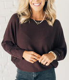 ✨Women's Ribbed Batwing Sleeve Top