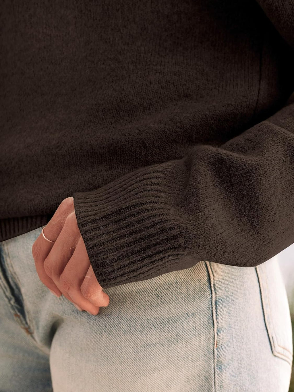 Womens Off The Shoulder Sweater Oversized Batwing Sleeve Loose Pullover Sweaters Tops