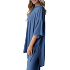Women's Comfortable Pajamas, Two-Piece Home Wear, Wide-Leg Pants And Casual Soft Suits