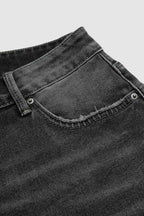 Wash Raw Hem Ripped Mid Rise Crop Barrel Leg Jeans