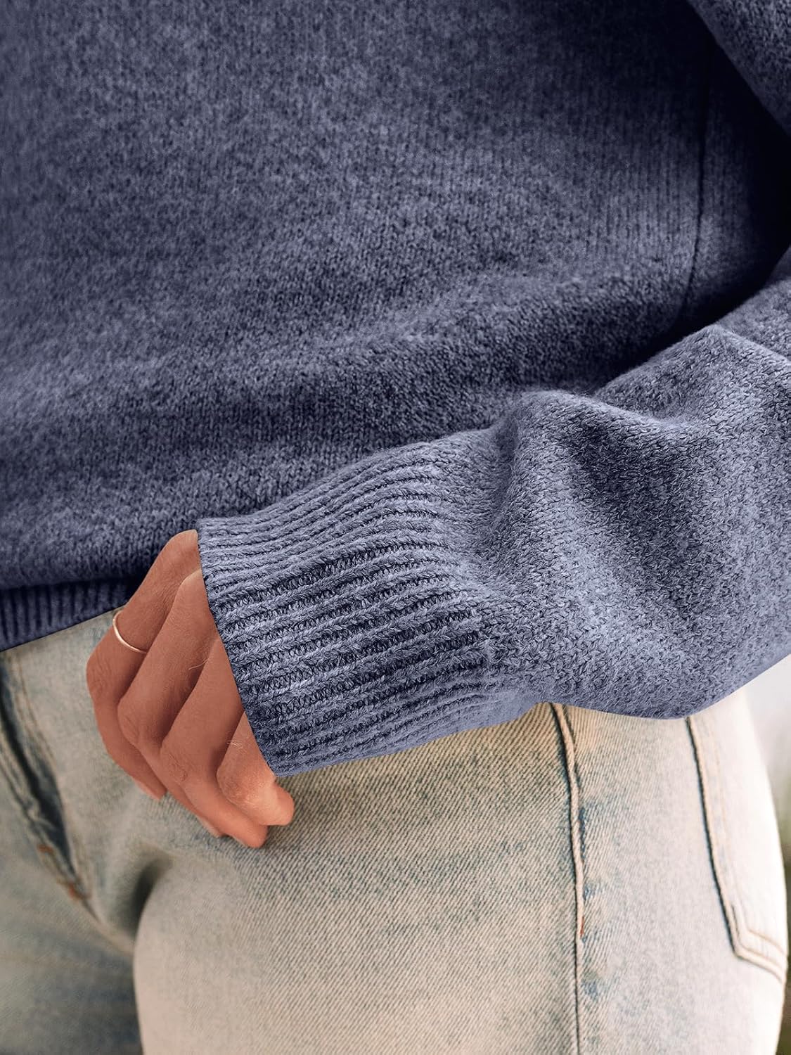 Womens Off The Shoulder Sweater Oversized Batwing Sleeve Loose Pullover Sweaters Tops