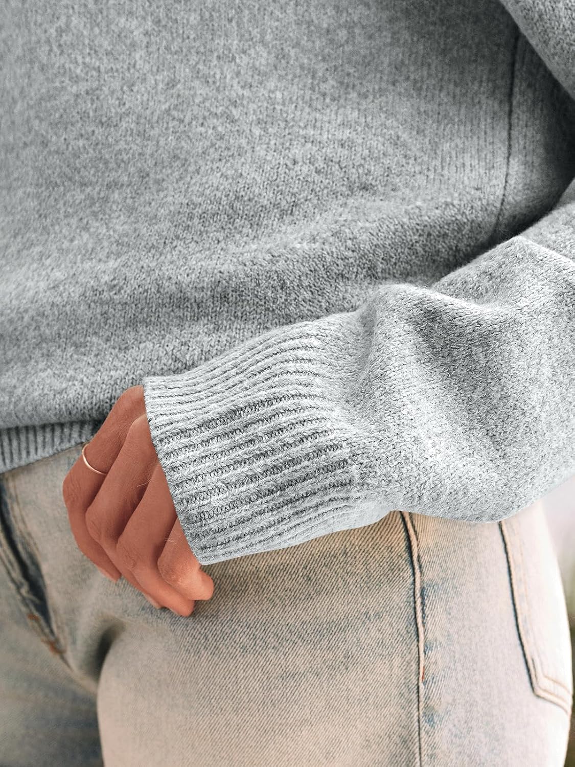 Womens Off The Shoulder Sweater Oversized Batwing Sleeve Loose Pullover Sweaters Tops