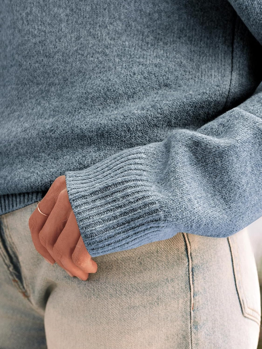 Womens Off The Shoulder Sweater Oversized Batwing Sleeve Loose Pullover Sweaters Tops