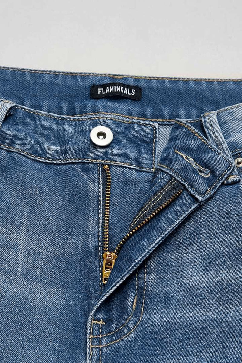 Wash Raw Hem Ripped Mid Rise Crop Barrel Leg Jeans