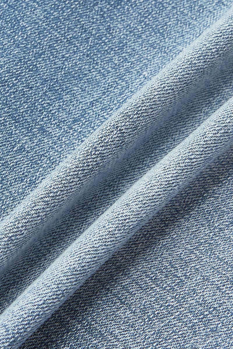 Wash High Waist Denim Bermuda Shorts Without Belt