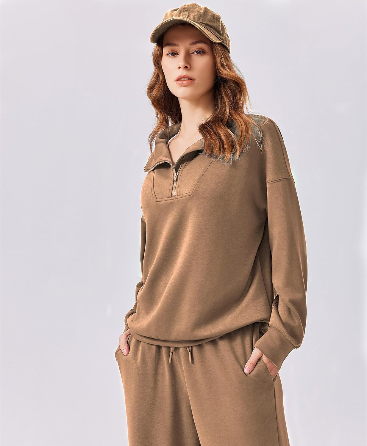 🎄 CHRISTMAS PROMOTION—2 Piece Sets for Women 2025 Winter Outfits Sweatsuit | Oversized Sweatshirt & Wide Leg Sweatpants | Matching Set Tracksuit