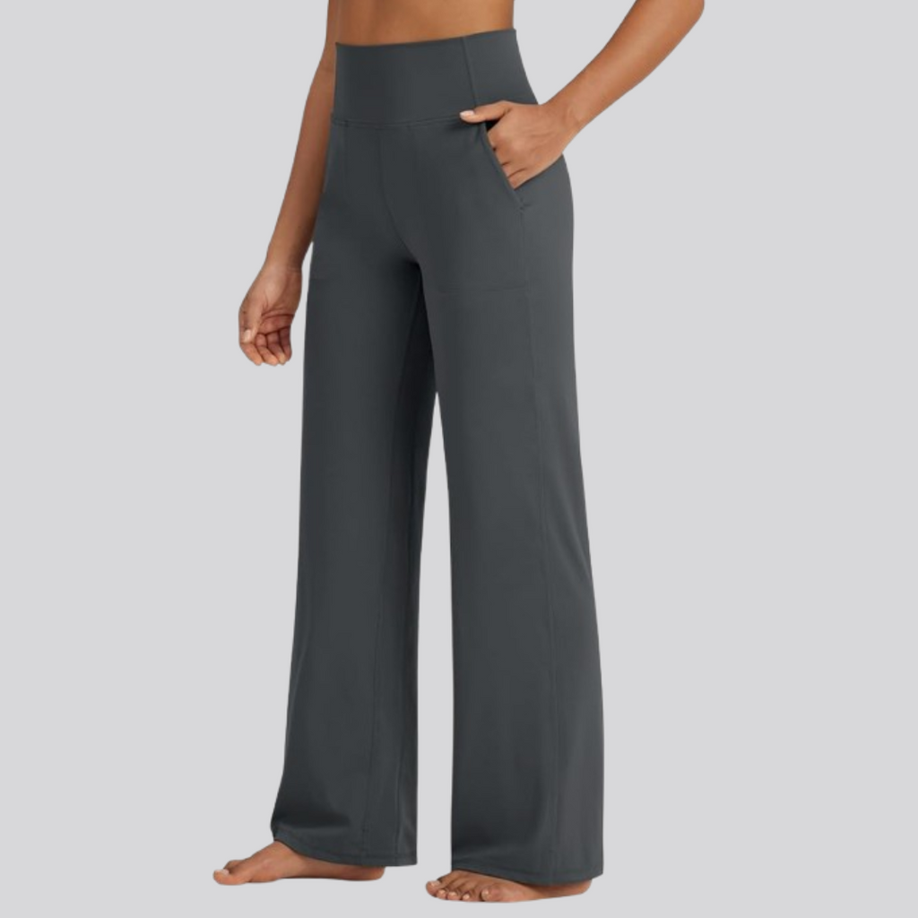 🎄Christmas Sale🔥 -High Stretch Yoga Pants Women Soft High Waisted Casual Wide Leg Pants with Pockets