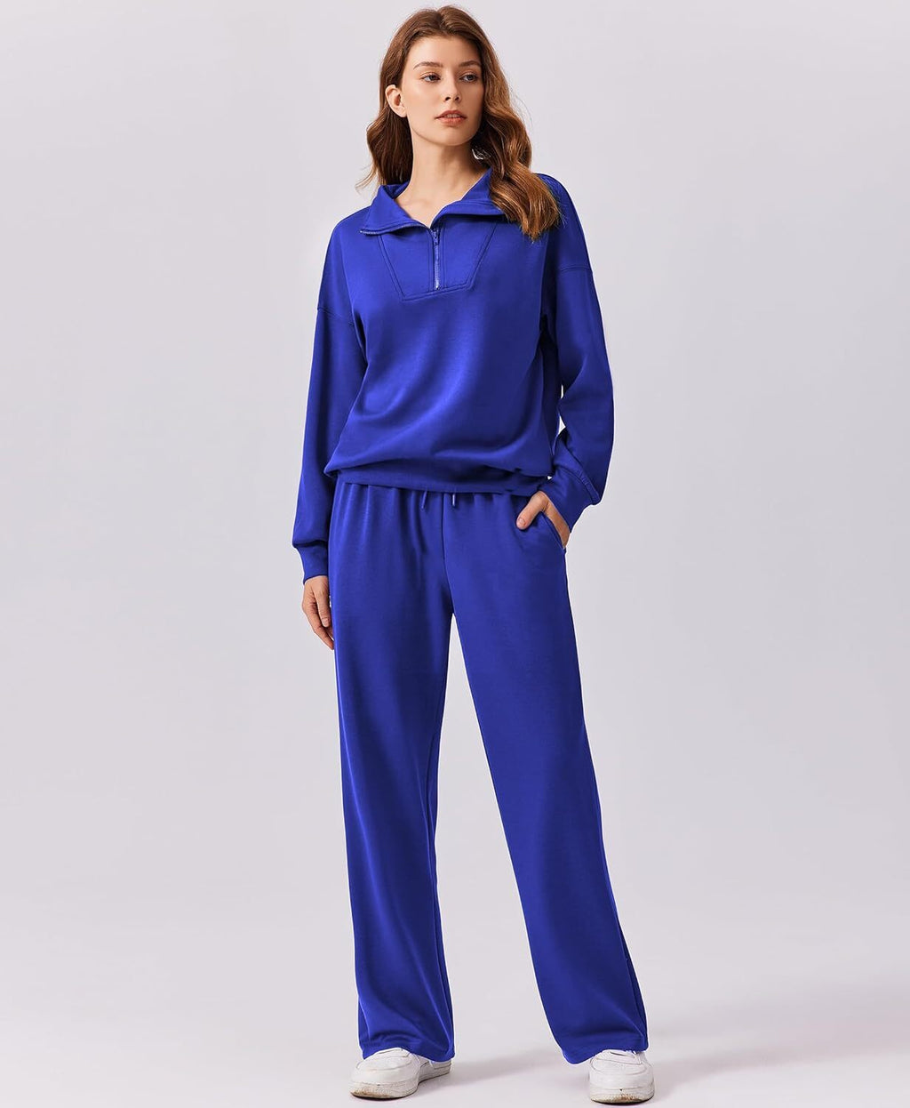 🎄 CHRISTMAS PROMOTION—2 Piece Sets for Women 2025 Winter Outfits Sweatsuit | Oversized Sweatshirt & Wide Leg Sweatpants | Matching Set Tracksuit