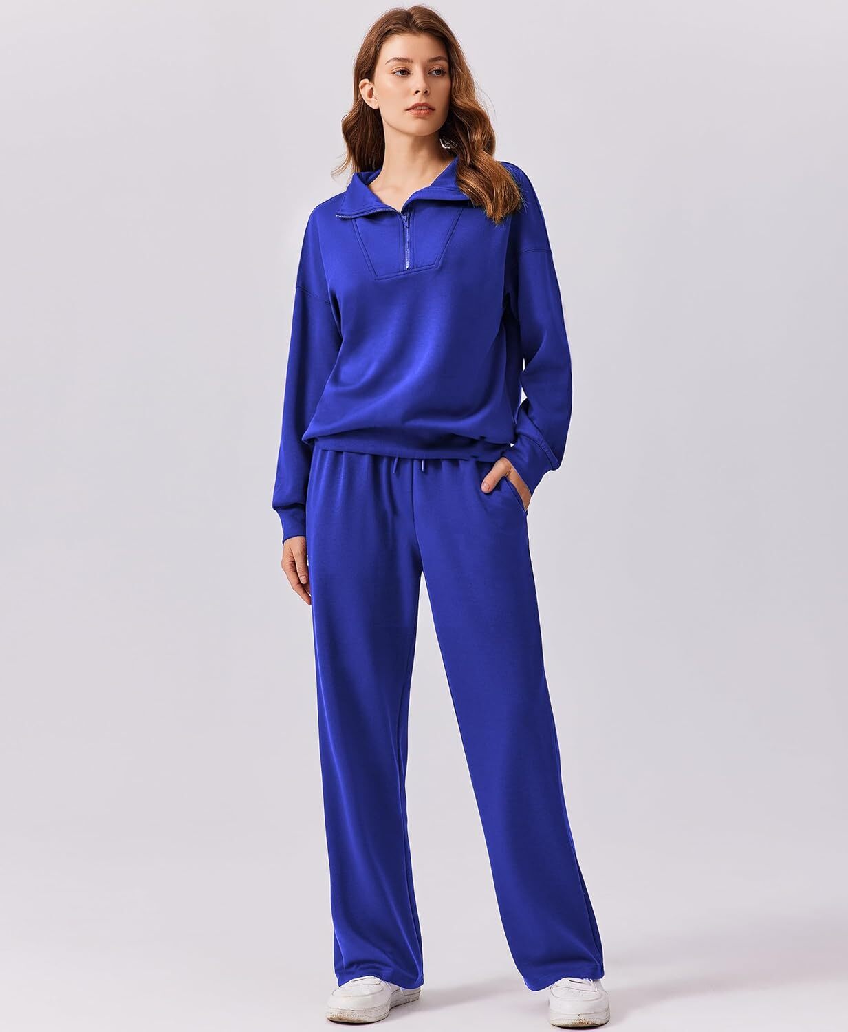 🎄 CHRISTMAS PROMOTION—2 Piece Sets for Women 2025 Winter Outfits Sweatsuit | Oversized Sweatshirt & Wide Leg Sweatpants | Matching Set Tracksuit