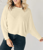 ✨Women's Ribbed Batwing Sleeve Top