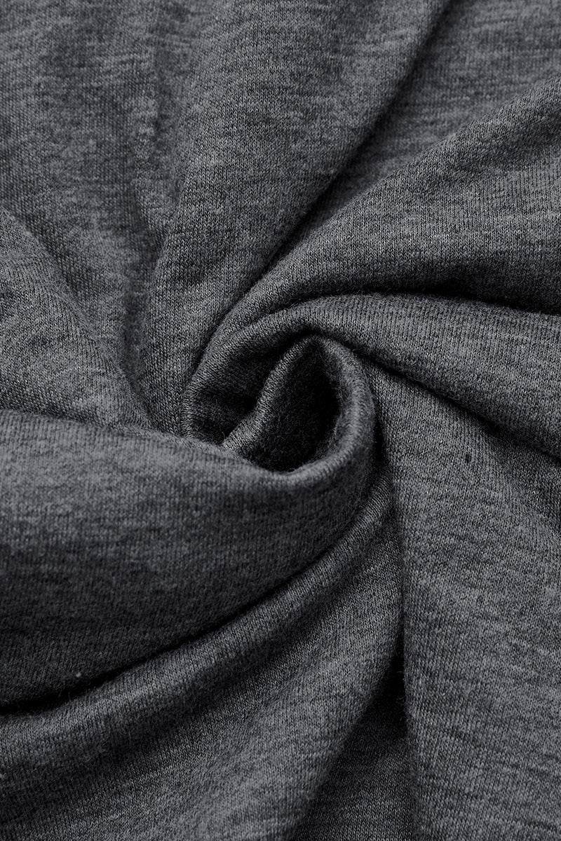 Solid Wrap Ruched V Neck Long Sleeve T-Shirt