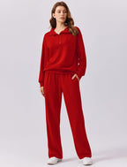 🎄 CHRISTMAS PROMOTION—2 Piece Sets for Women 2025 Winter Outfits Sweatsuit | Oversized Sweatshirt & Wide Leg Sweatpants | Matching Set Tracksuit