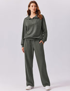 🎄 CHRISTMAS PROMOTION—2 Piece Sets for Women 2025 Winter Outfits Sweatsuit | Oversized Sweatshirt & Wide Leg Sweatpants | Matching Set Tracksuit