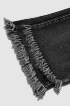 Wash Raw Hem Ripped Mid Rise Crop Barrel Leg Jeans