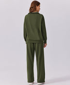 🎄 CHRISTMAS PROMOTION—2 Piece Sets for Women 2025 Winter Outfits Sweatsuit | Oversized Sweatshirt & Wide Leg Sweatpants | Matching Set Tracksuit