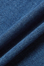 Colorblock Flap Pocket Back Low Rise Straight Leg Jeans