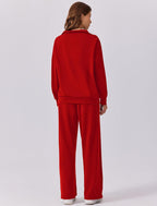 🎄 CHRISTMAS PROMOTION—2 Piece Sets for Women 2025 Winter Outfits Sweatsuit | Oversized Sweatshirt & Wide Leg Sweatpants | Matching Set Tracksuit