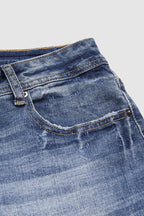 Wash Mid Rise Straight Leg Capri Jeans