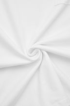 Solid Split Pocket Front V Neck Gathered Sleeve T-Shirt