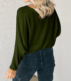 ✨Women's Ribbed Batwing Sleeve Top