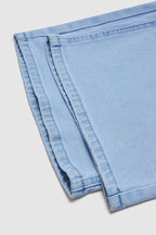 Drawstring Adjustable Mid Waist Straight Leg Jeans