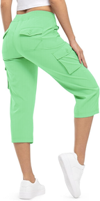 Women’s Cargo Capri Lightweight Quick Dry Hiking Shorts with 6 Pockets