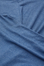 Solid Asymmetrical Wrap V Neck Half Sleeve T-Shirt